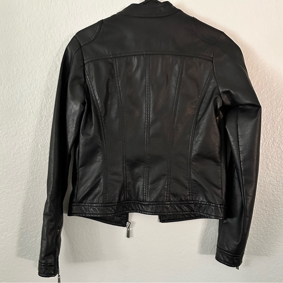 Jou Jou Women’s Black Faux Leather Jacket - Picture 2 of 11